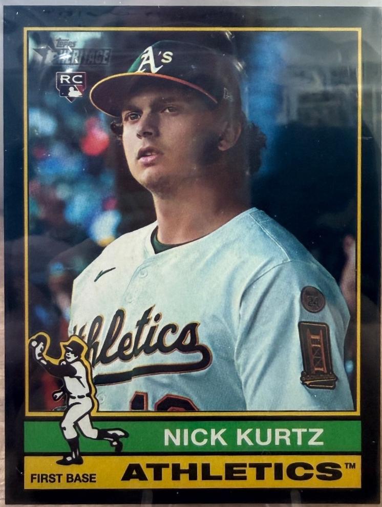 2025 Topps Heritage High Number Nick Kurtz [Black SP] #706 card