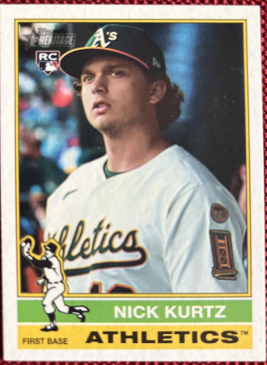 2025 Topps Heritage High Number Nick Kurtz [Flipped Bat Variation] #706 card