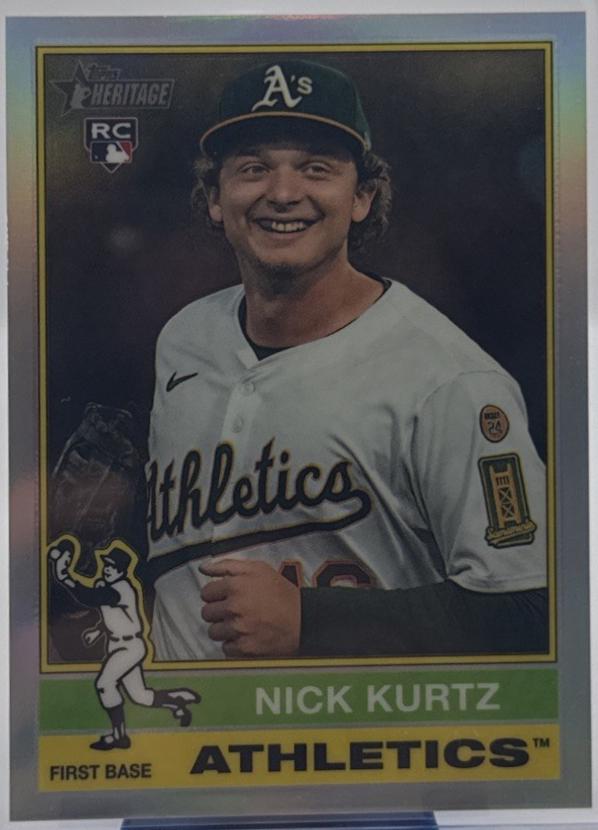 2025 Topps Heritage High Number Nick Kurtz [Refractor Chrome SP] #706 card