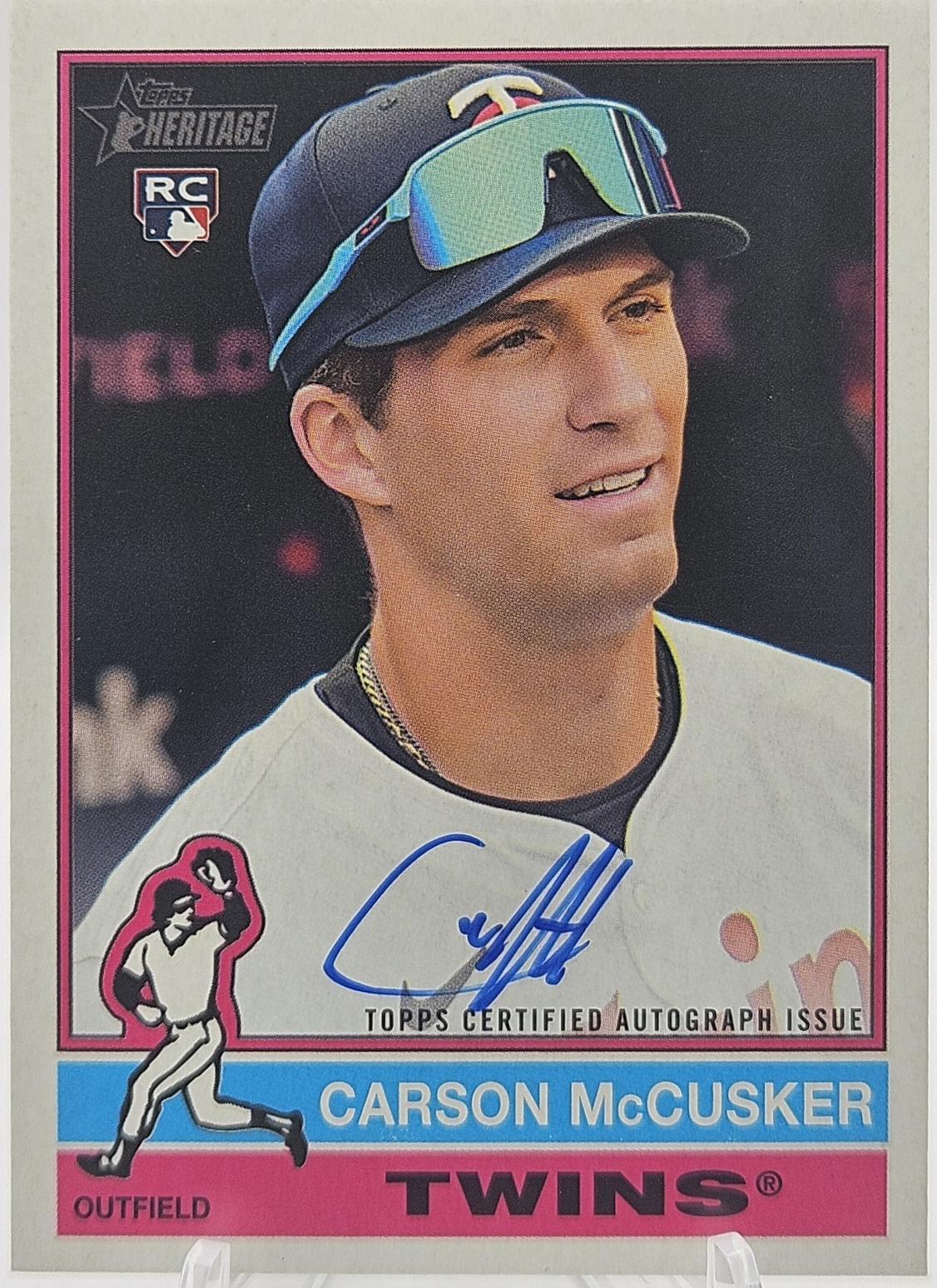 2025 Topps Heritage High Number Real One Autograph Carson McCusker #ROA-MCC card