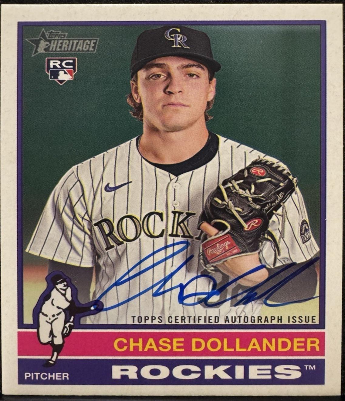 2025 Topps Heritage High Number Real One Autograph Chase Dollander #ROA-CHD card
