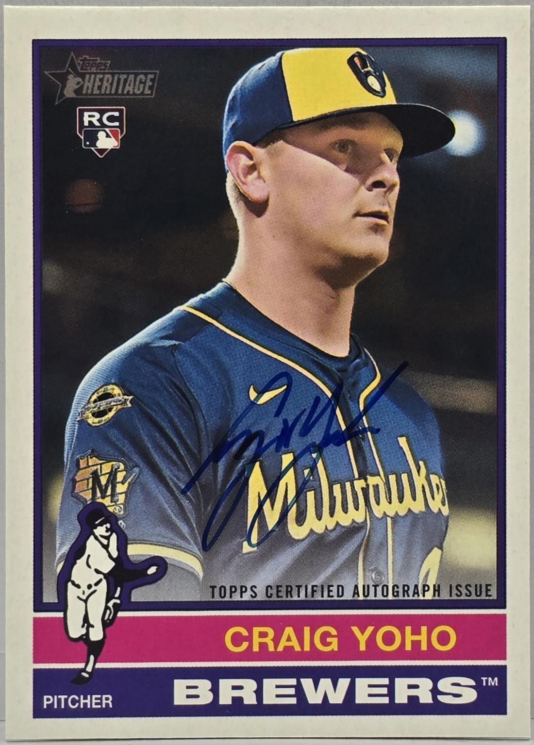 2025 Topps Heritage High Number Real One Autograph Craig Yoho #ROA-YO card