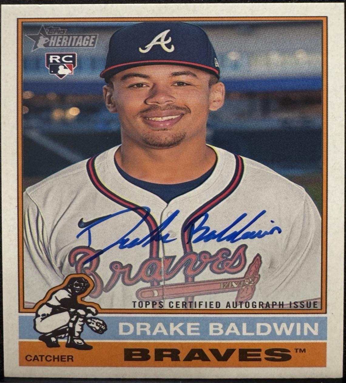 2025 Topps Heritage High Number Real One Autograph Drake Baldwin #ROA-DBA card