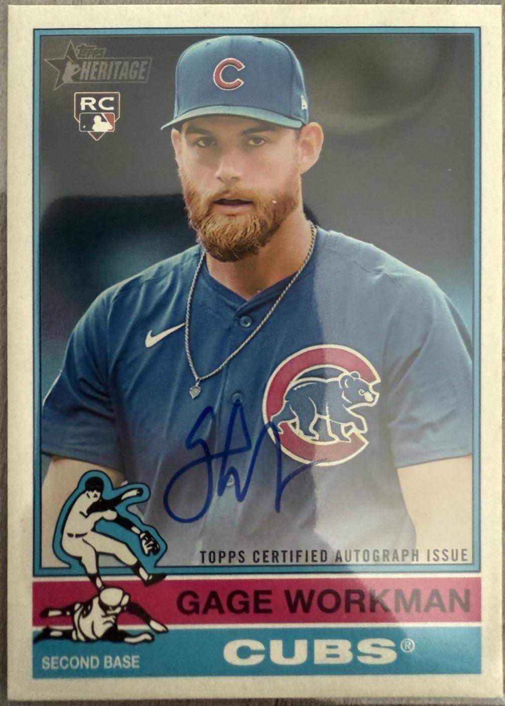 2025 Topps Heritage High Number Real One Autograph Gage Workman #ROA-GW card