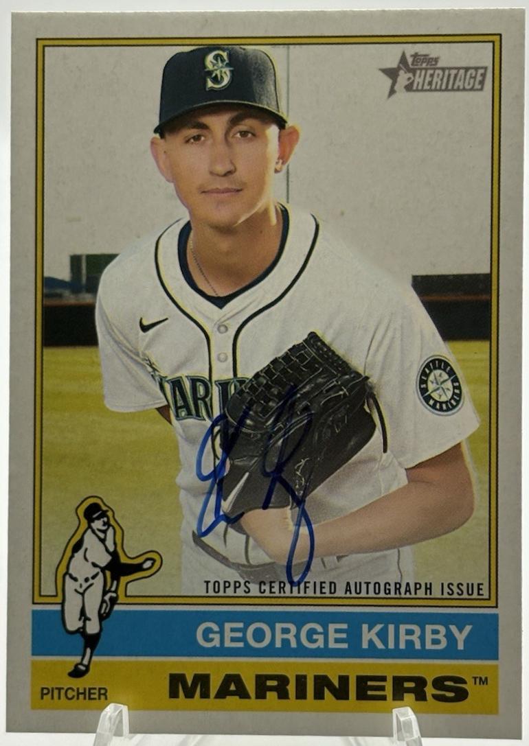 2025 Topps Heritage High Number Real One Autograph George Kirby #ROA-GK card