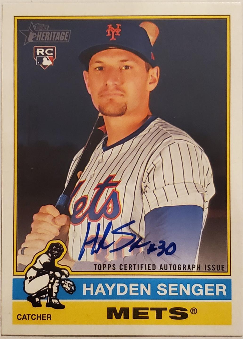 2025 Topps Heritage High Number Real One Autograph Hayden Senger #ROA-HS card