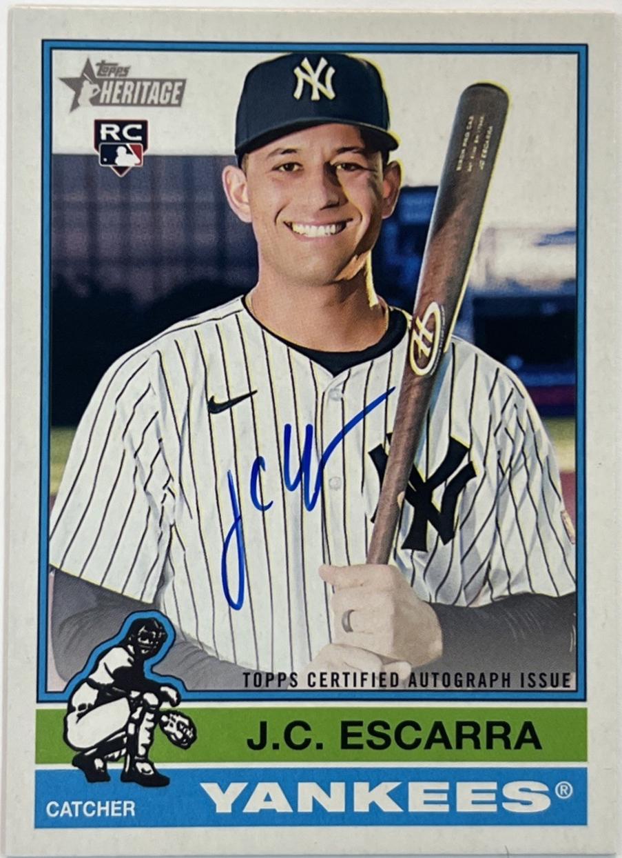 2025 Topps Heritage High Number Real One Autograph J.C. Escarra #ROA-JE card
