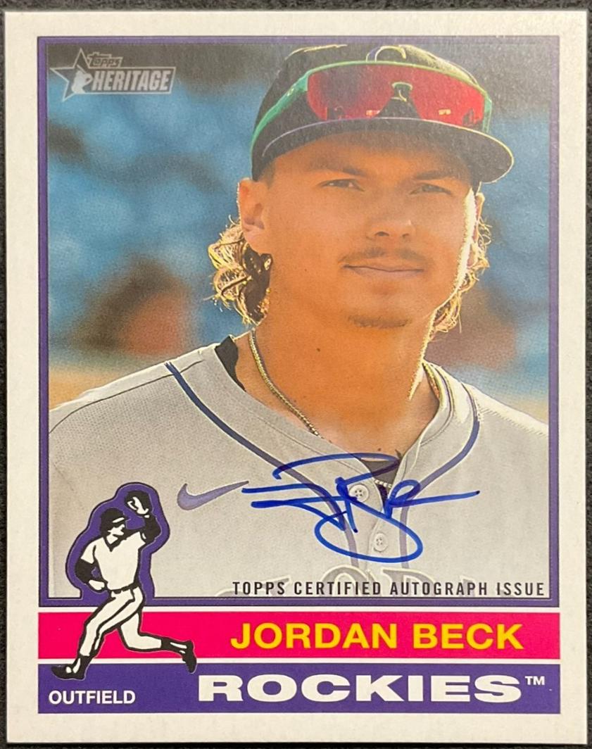 2025 Topps Heritage High Number Real One Autograph Jordan Beck #ROA-JBE card