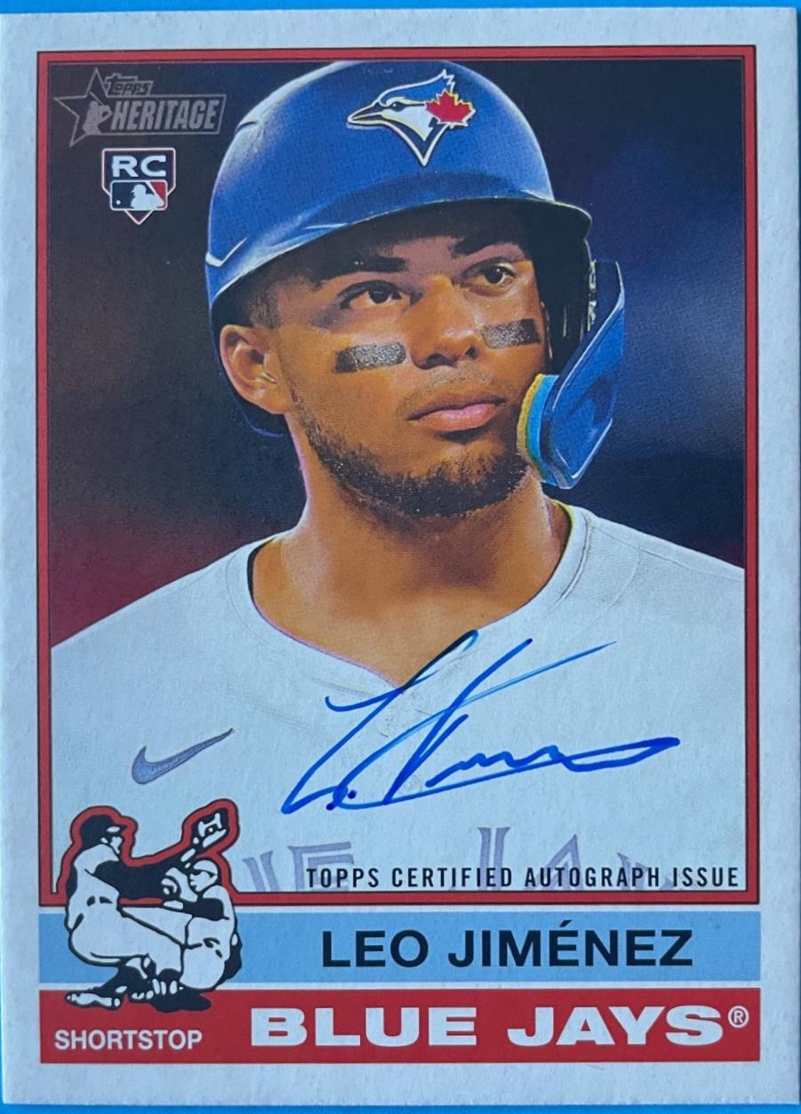 2025 Topps Heritage High Number Real One Autograph Leo Jimenez #ROA-LJ card