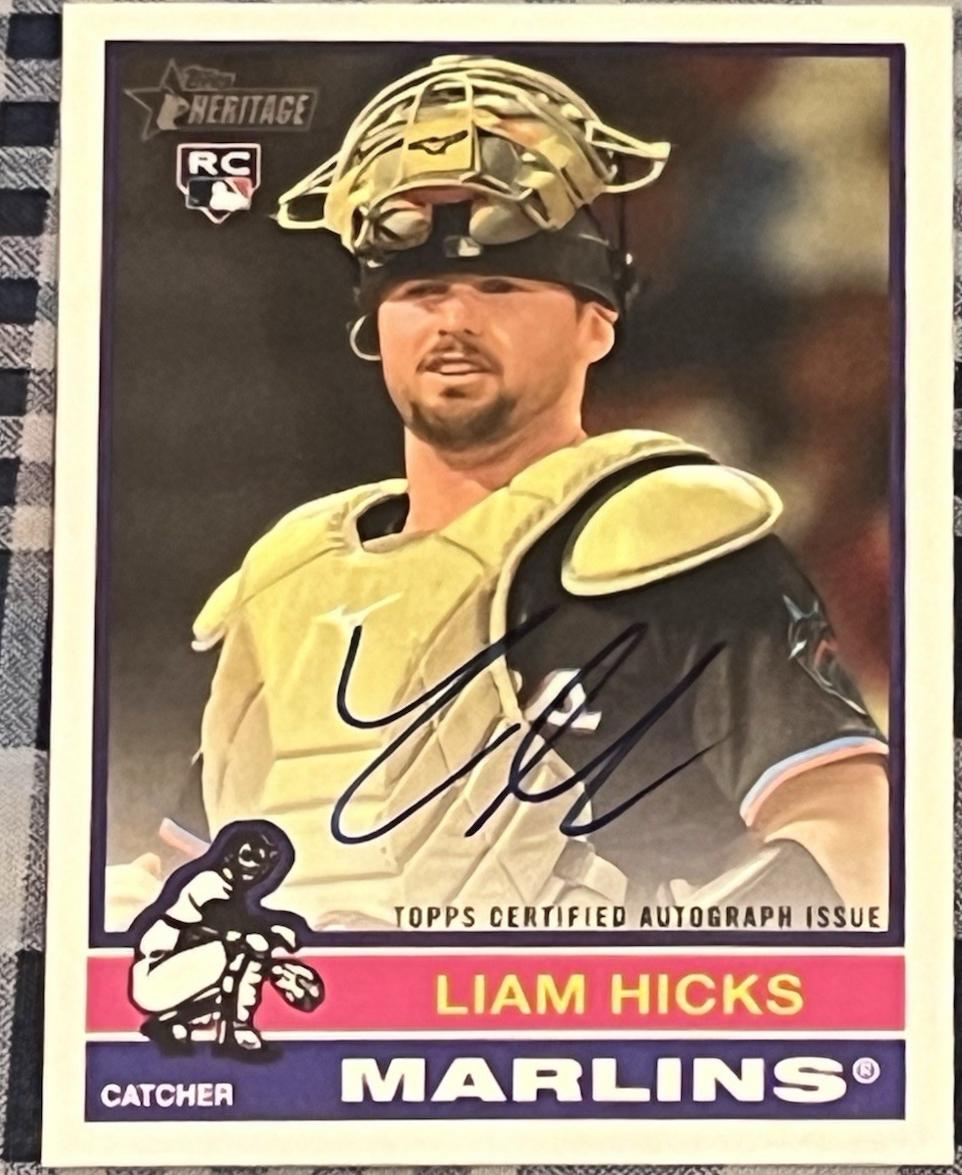 2025 Topps Heritage High Number Real One Autograph Liam Hicks #ROA-LH card