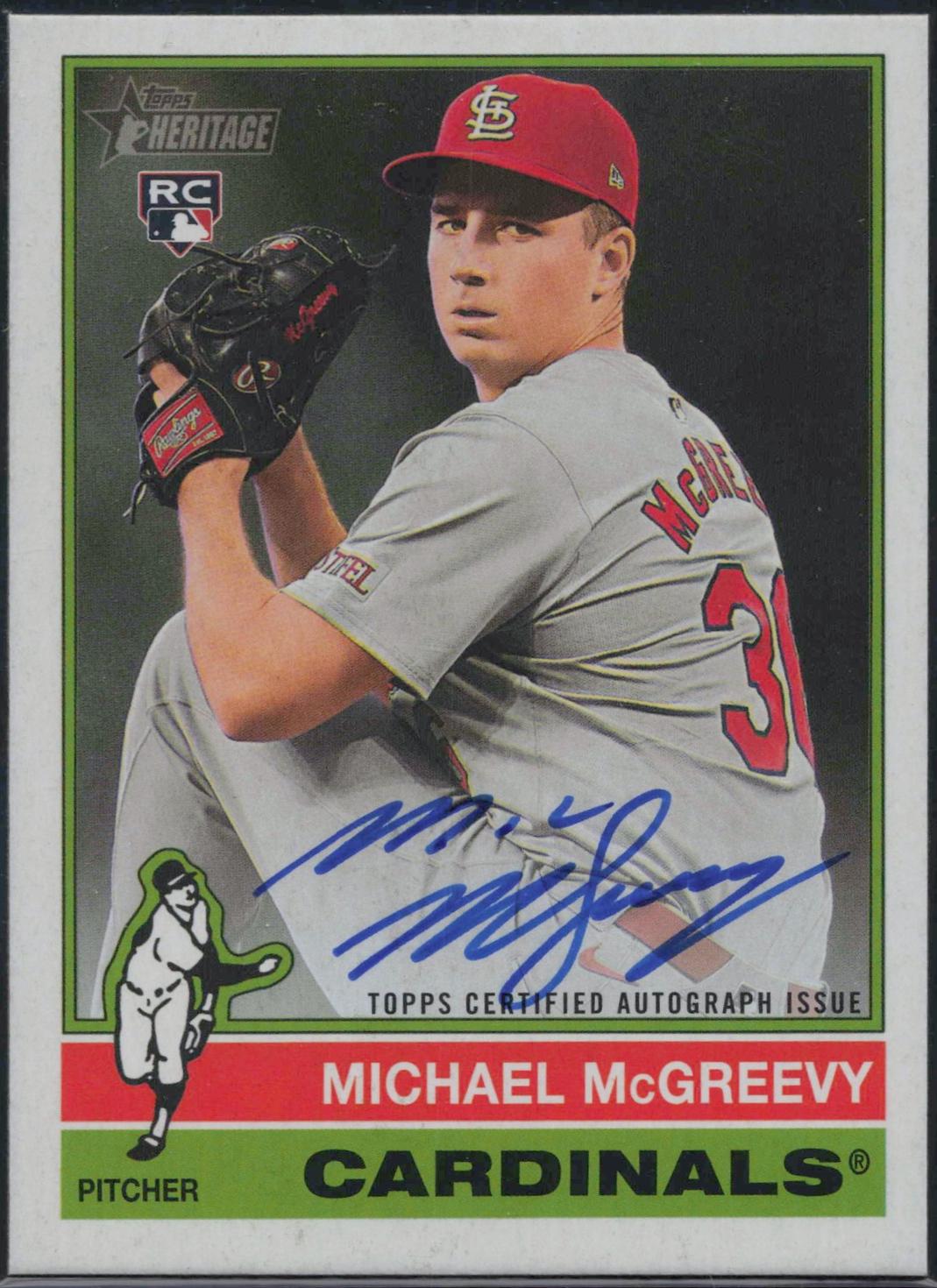 2025 Topps Heritage High Number Real One Autograph Michael McGreevy #ROA-MMC card