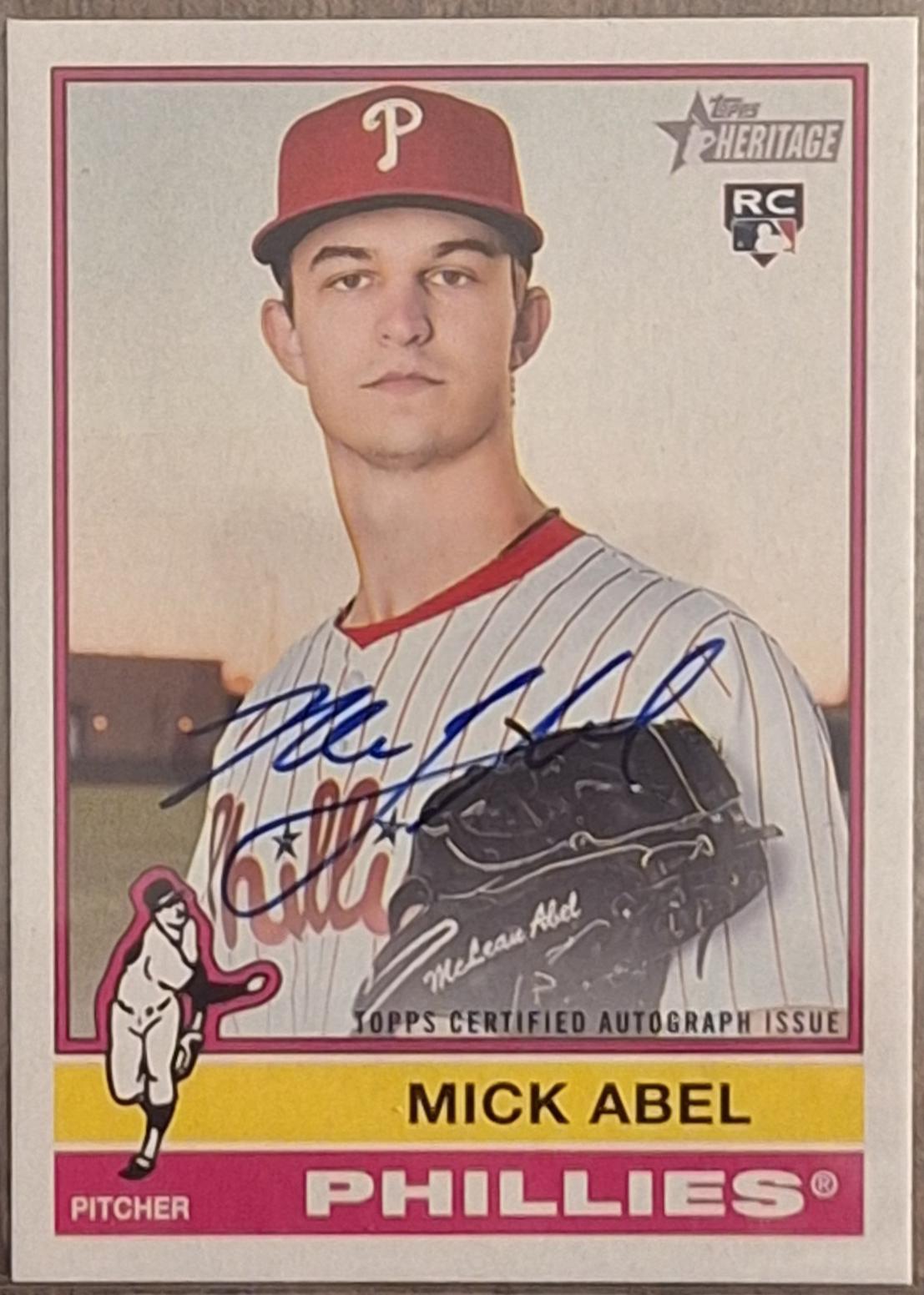 2025 Topps Heritage High Number Real One Autograph Mick Abel #ROA-MA card