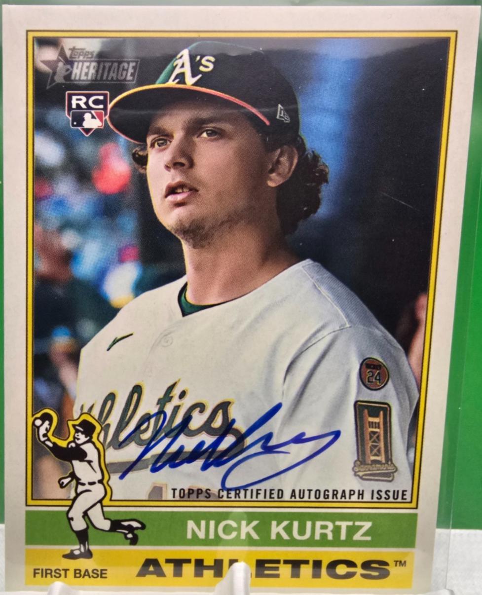 2025 Topps Heritage High Number Real One Autograph Nick Kurtz #ROA-KU card