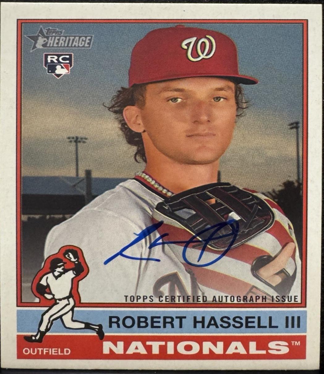 2025 Topps Heritage High Number Real One Autograph Robert Hassell III #ROA-RHA card