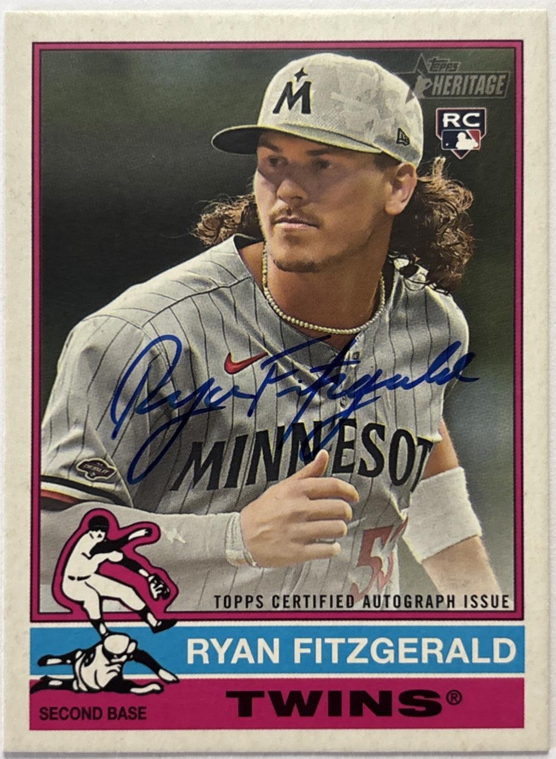 2025 Topps Heritage High Number Real One Autograph Ryan Fitzgerald #ROA-FITZ card