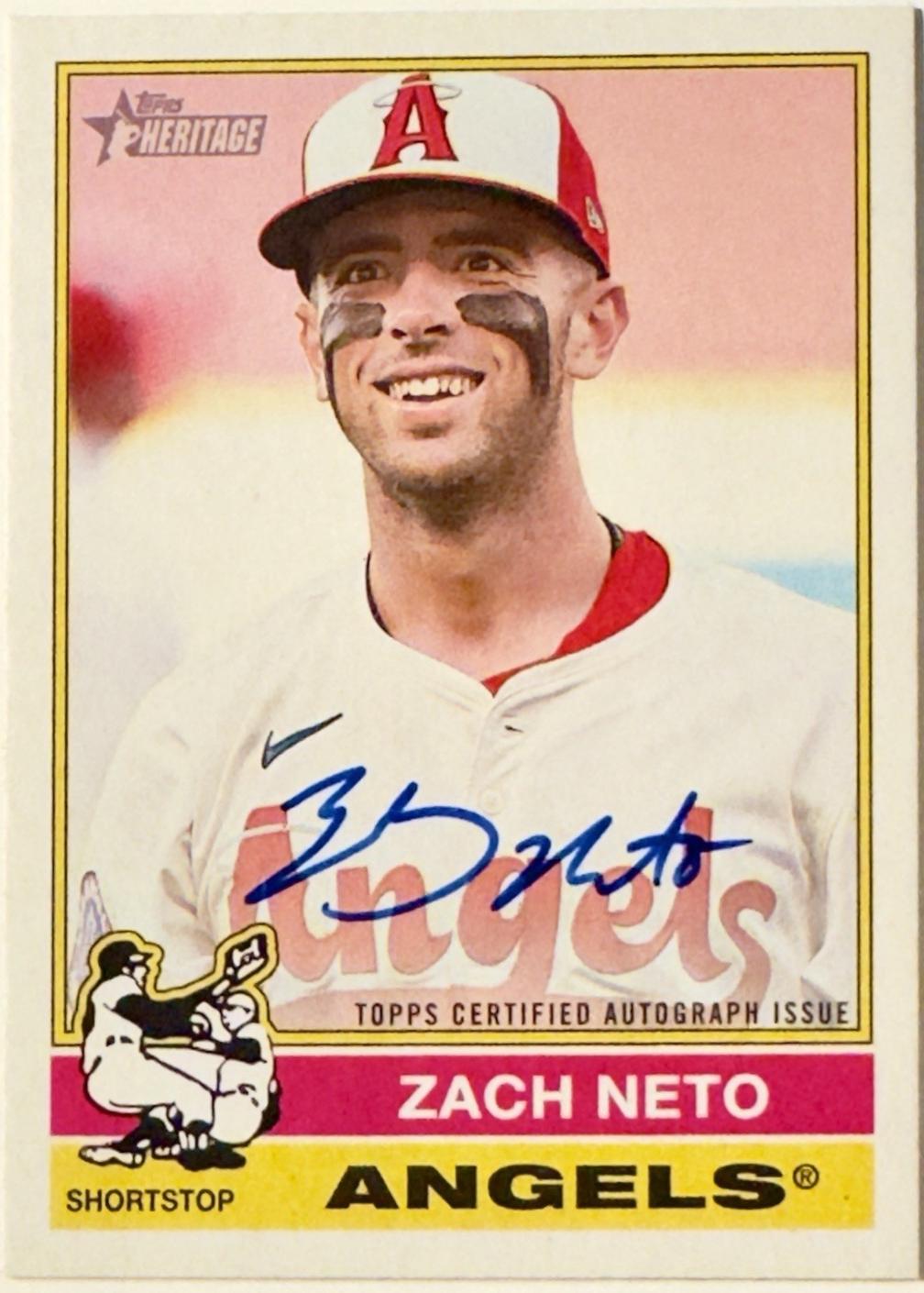 2025 Topps Heritage High Number Real One Autograph Zach Neto #ROA-ZN card
