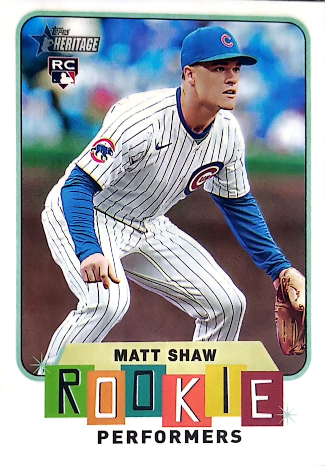 2025 Topps Heritage High Number Rookie Performers Matt Shaw #RP-8 card