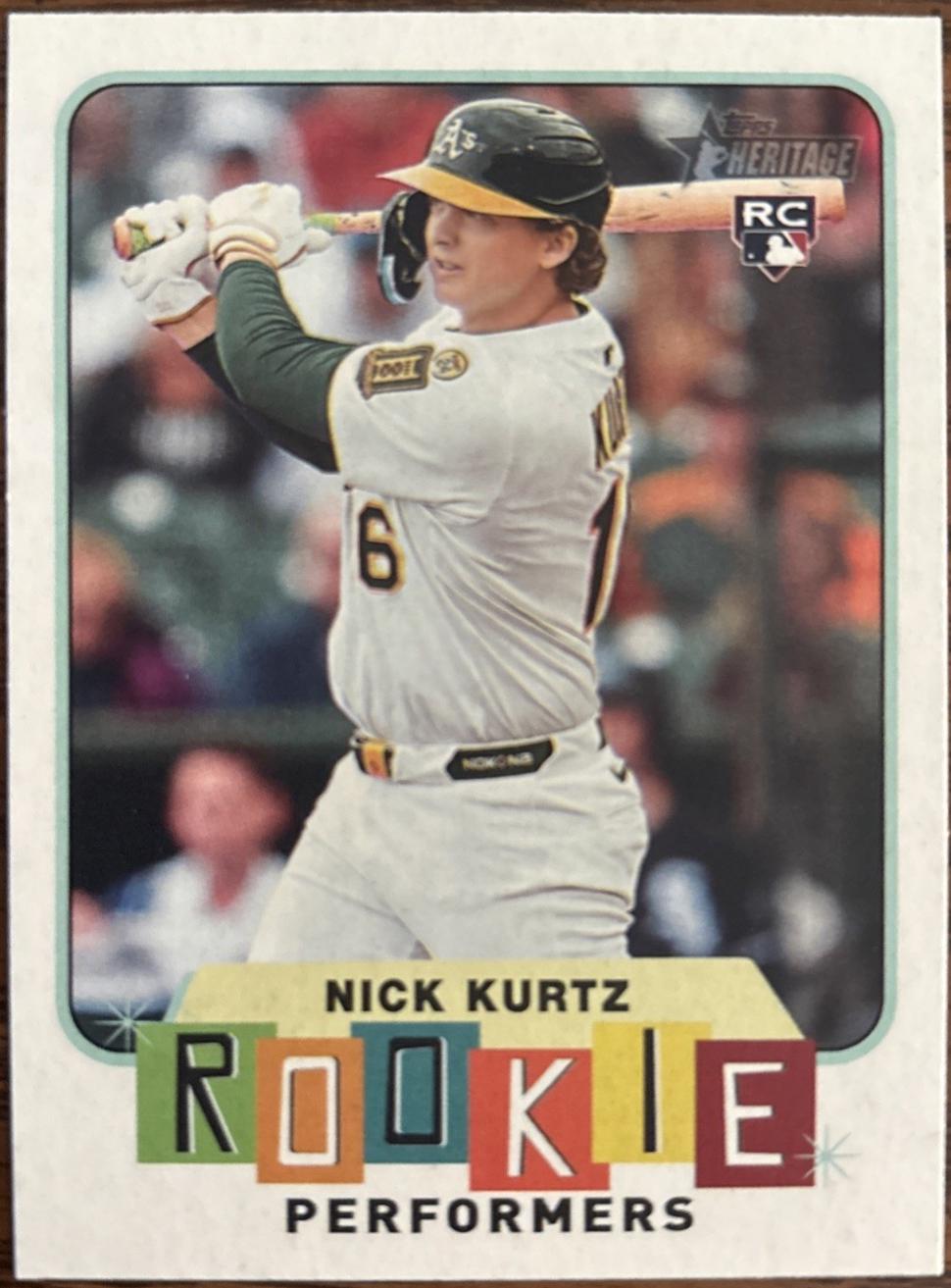 2025 Topps Heritage High Number Rookie Performers Nick Kurtz #RP-7 card