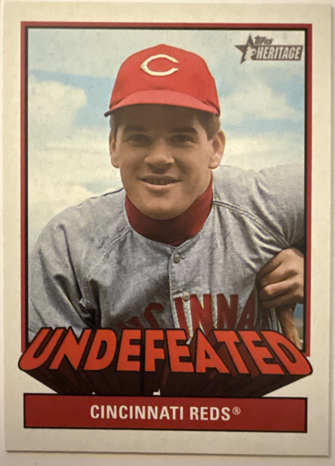 2025 Topps Heritage High Number Undefeated Pete Rose #U-4 card