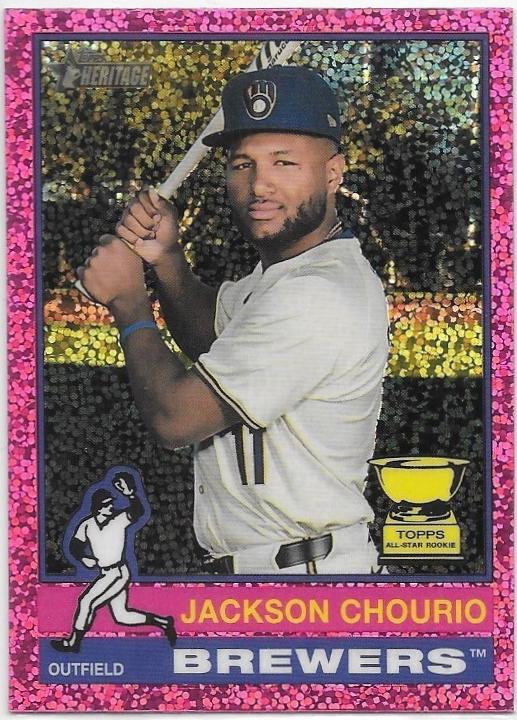 2025 Topps Heritage Jackson Chourio [Refractor Chrome Variation] #106 card