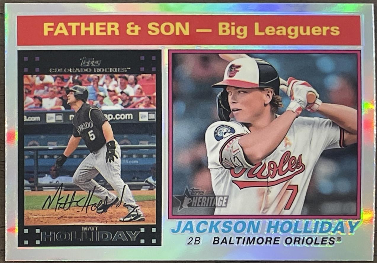 2025 Topps Heritage Jackson Holliday [Refractor Chrome Variation] #66 card