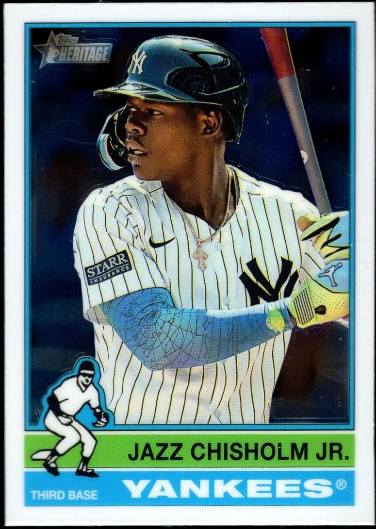 2025 Topps Heritage Jazz Chisholm Jr. [Chrome Variation] #33 card