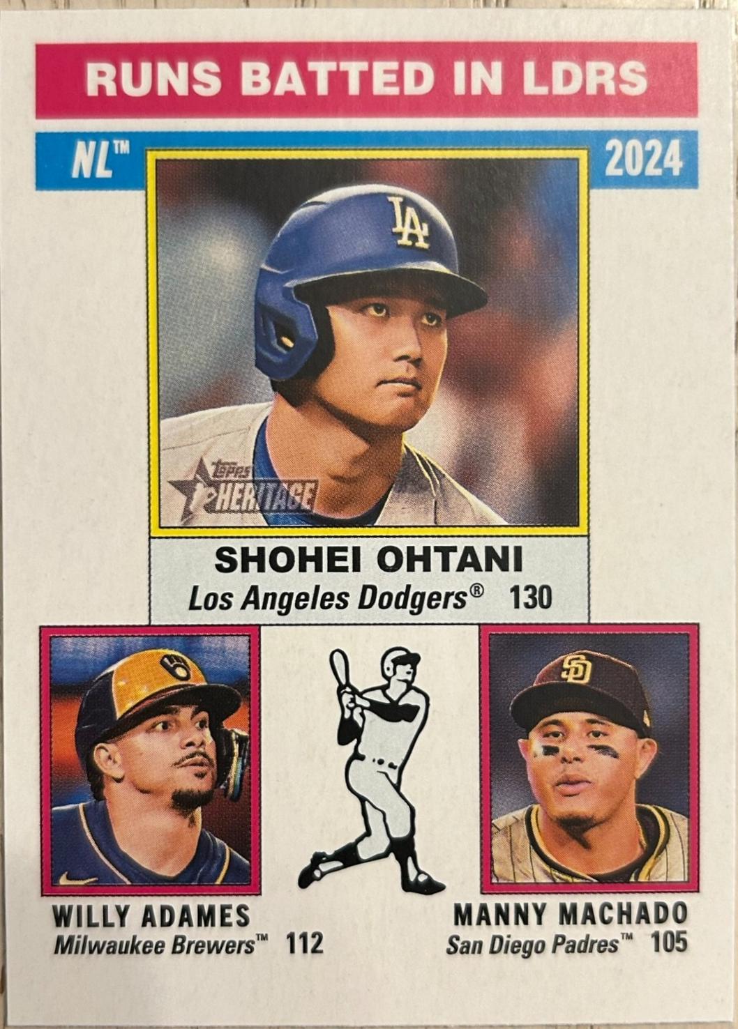 2025 Topps Heritage Manny Machado / Willy Adames / Shohei Ohtani #195 card