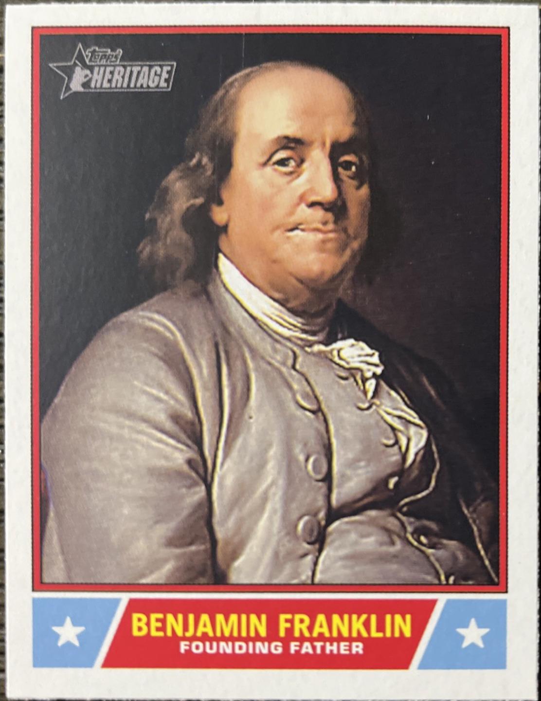 2025 Topps Heritage Notable American Benjamin Franklin #NS-5 card
