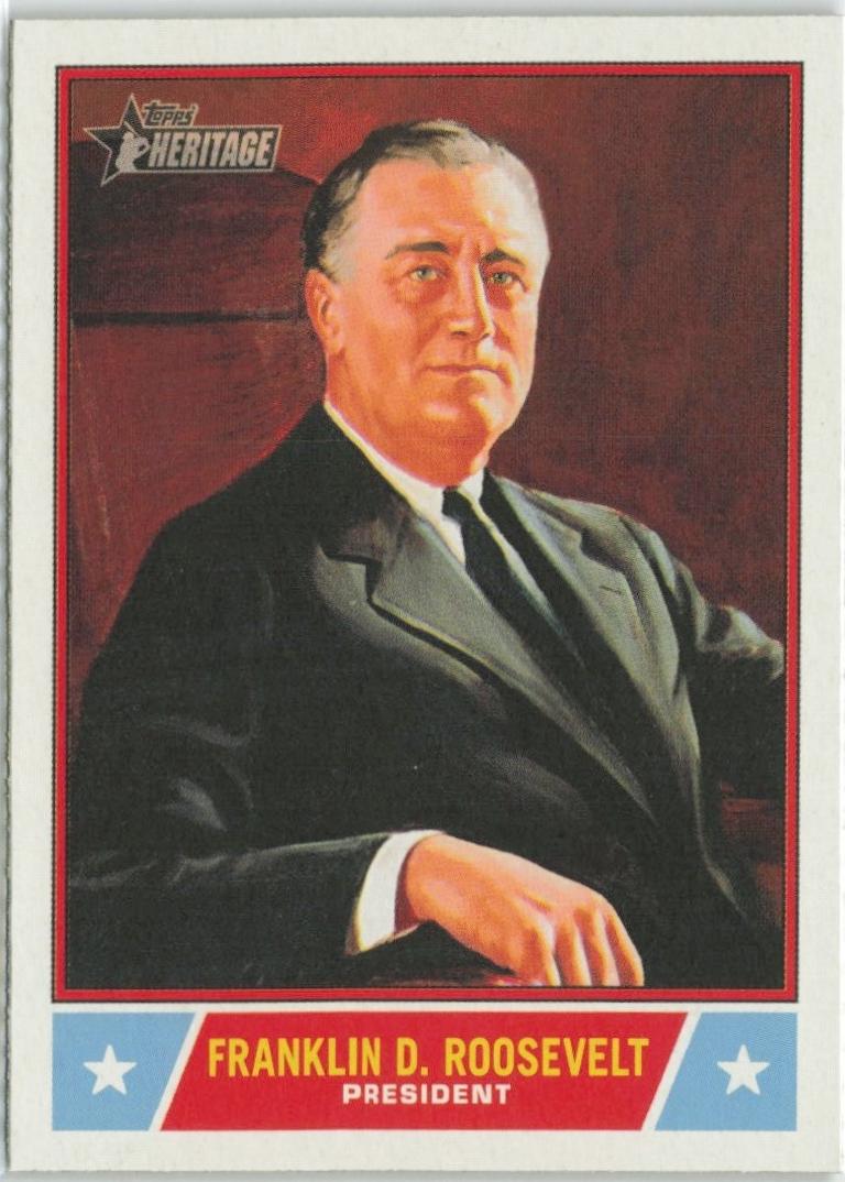 2025 Topps Heritage Notable American Franklin D. Roosevelt #NS-19 card