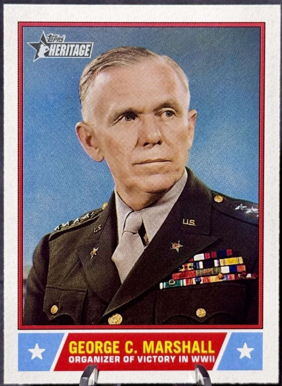 2025 Topps Heritage Notable American George C. Marshall #NS-92 card