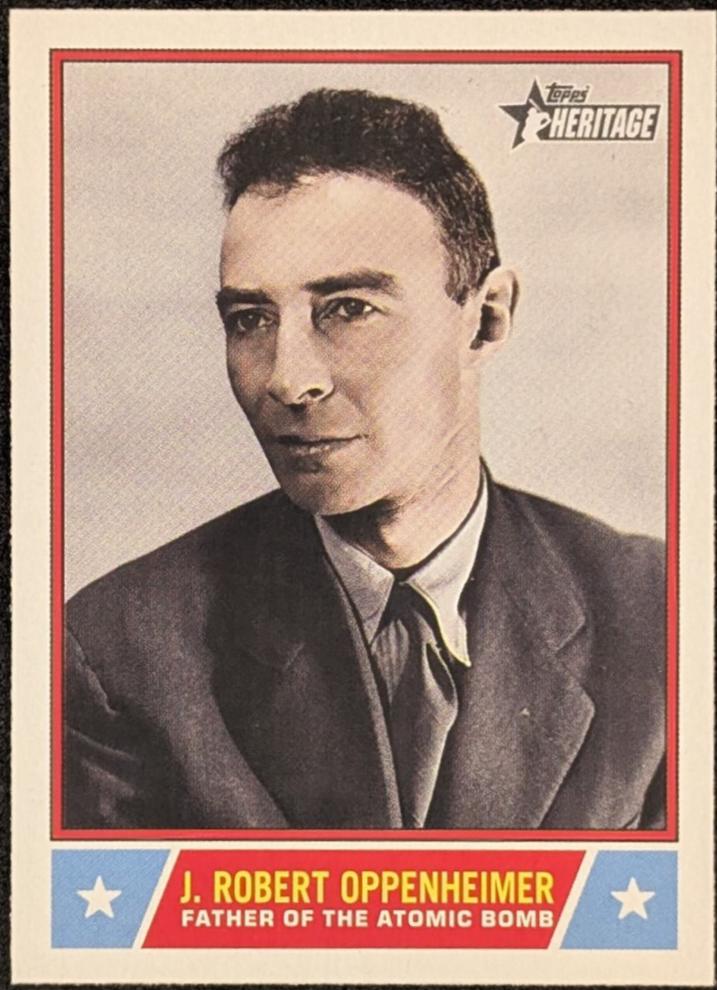 2025 Topps Heritage Notable American J. Robert Oppenheimer #NS-59 card