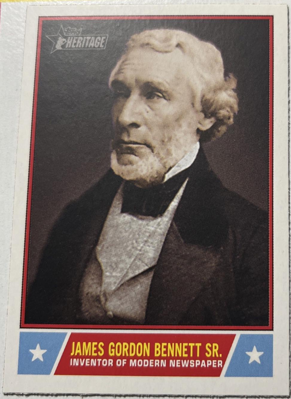 2025 Topps Heritage Notable American James Gordon Bennett Sr. #NS-79 card