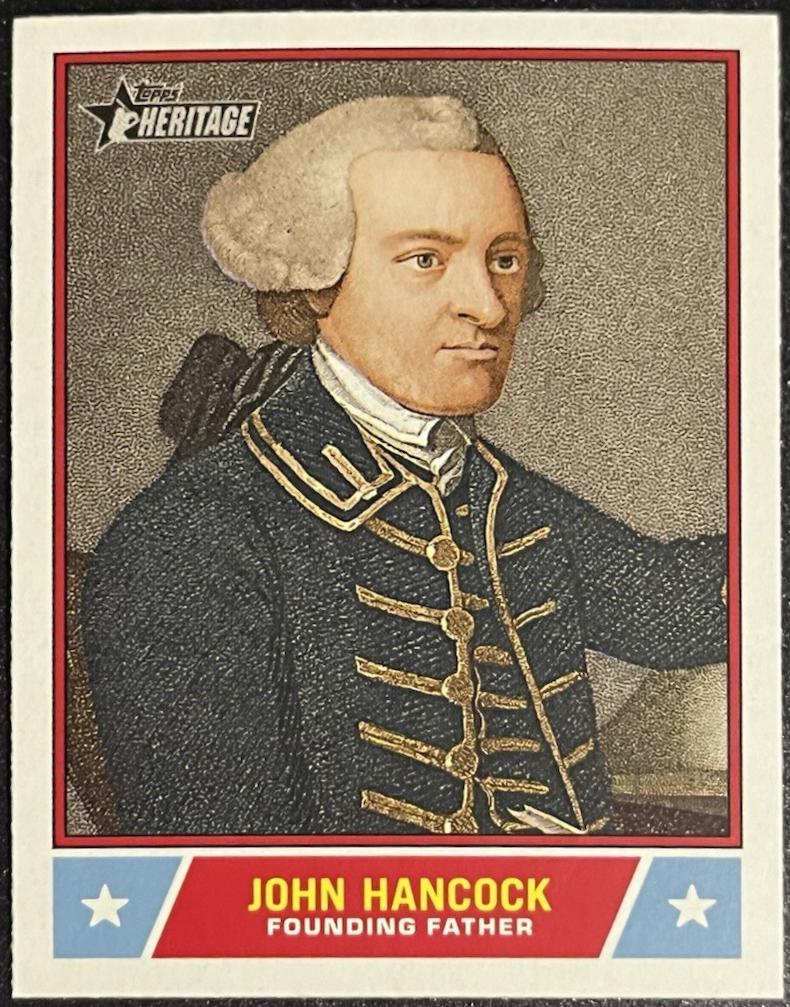 2025 Topps Heritage Notable American John Hancock #NS-9 card