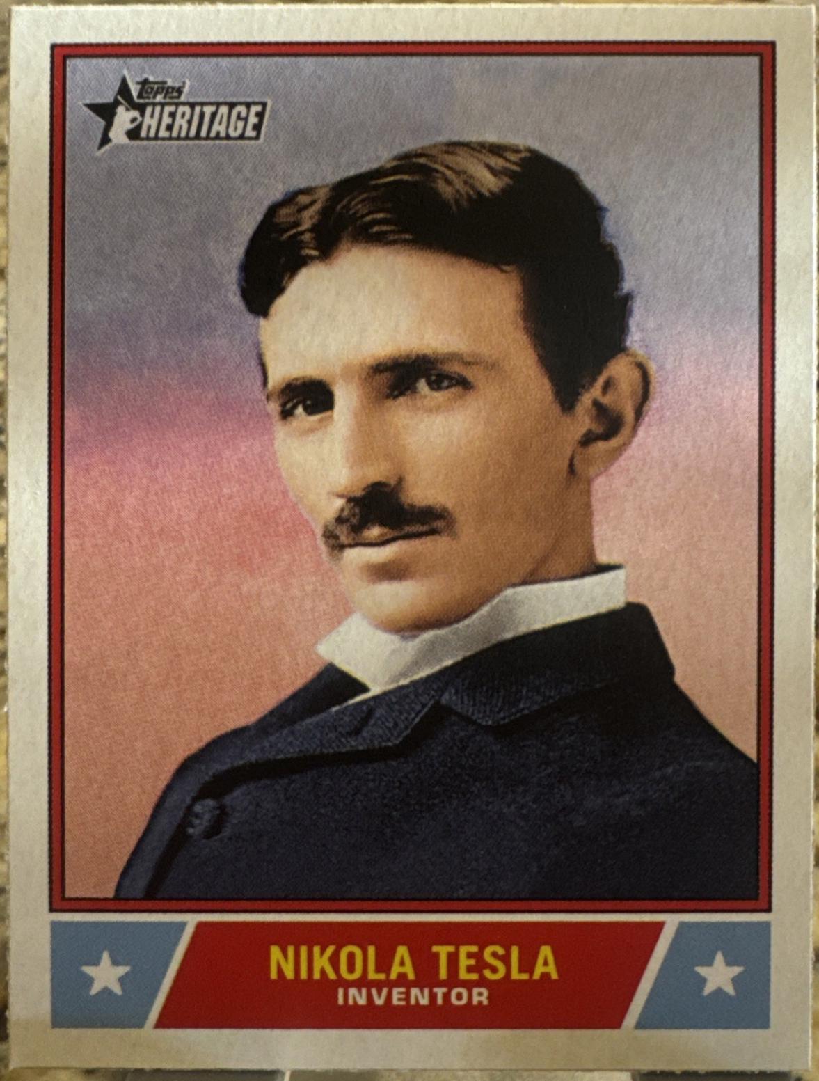 2025 Topps Heritage Notable American Nikola Tesla #NS-65 card