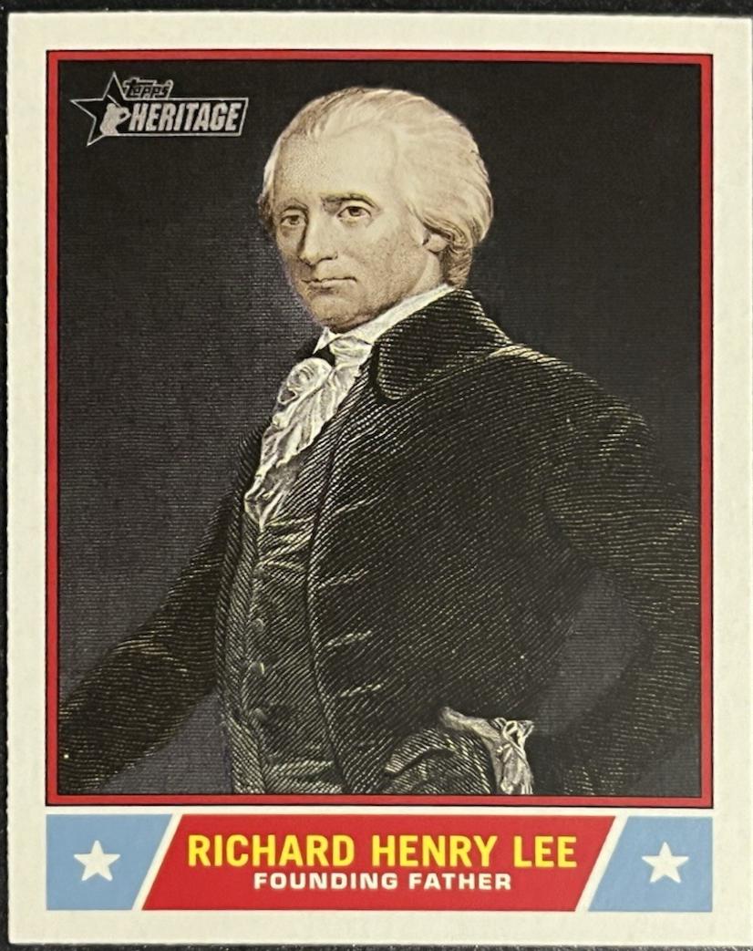 2025 Topps Heritage Notable American Richard Henry Lee #NS-12 card