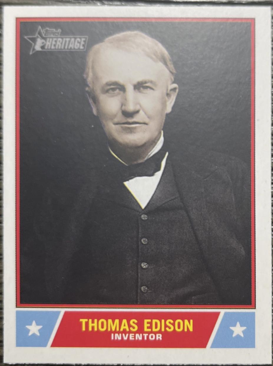 2025 Topps Heritage Notable American Thomas Edison #NS-18 card