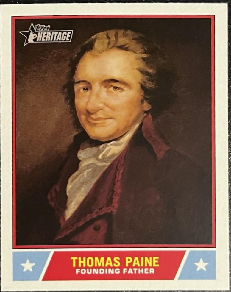 2025 Topps Heritage Notable American Thomas Paine #NS-87 card