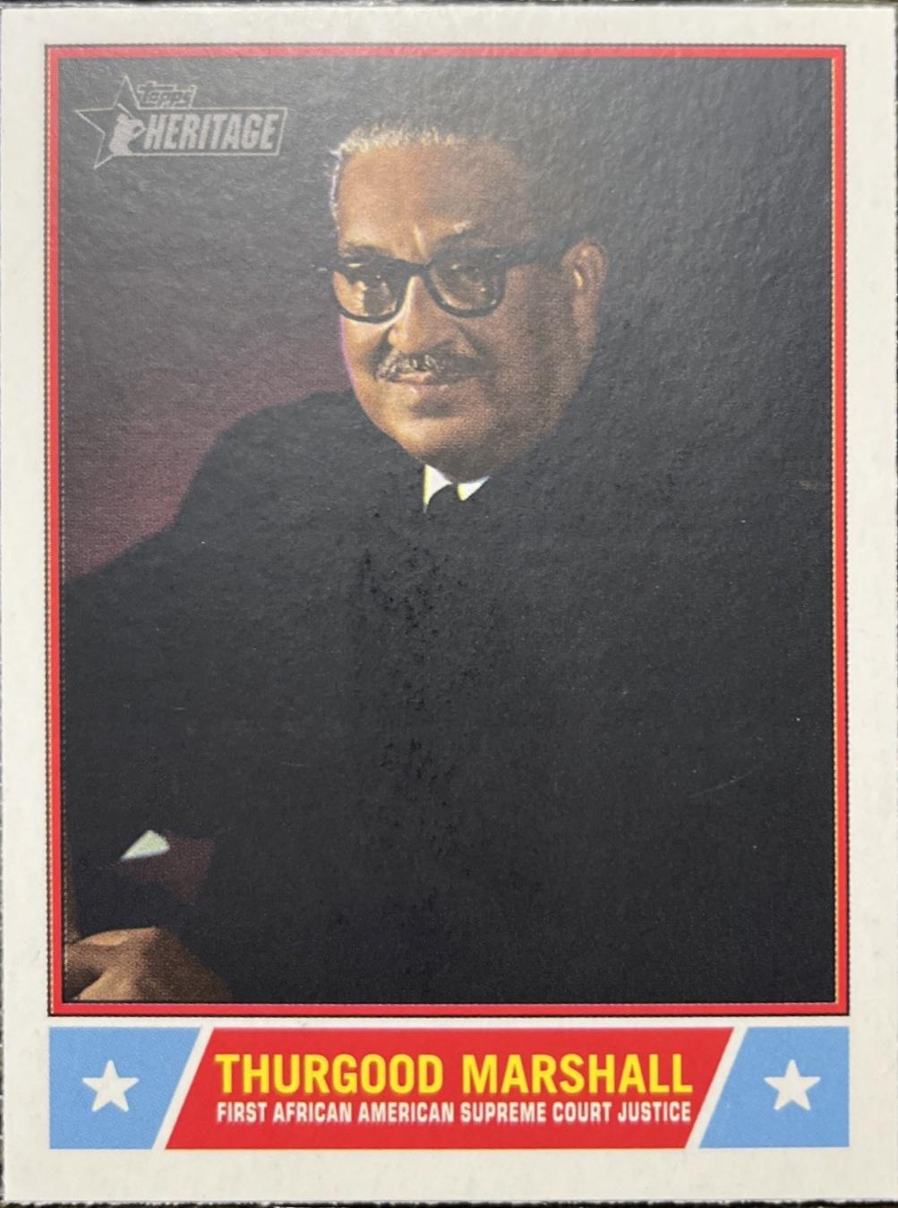 2025 Topps Heritage Notable American Thurgood Marshall #NS-49 card