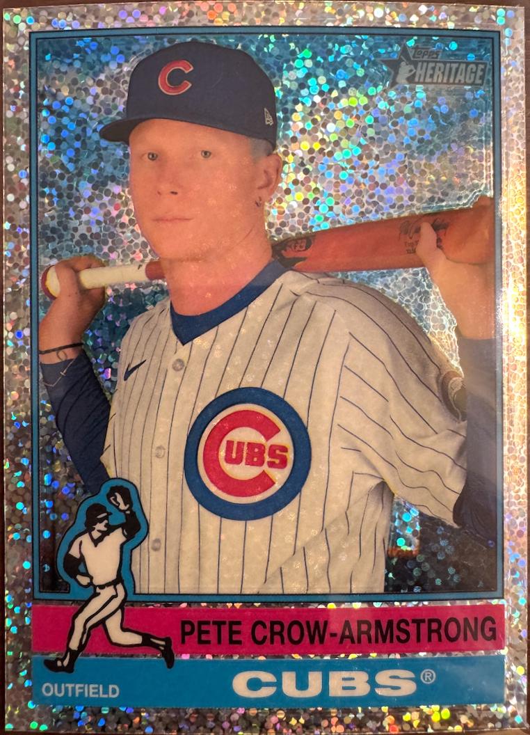 2025 Topps Heritage Pete Crow-armstrong [Silver Sparkle Variation] #430 card