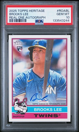 2025 Topps Heritage Real One Autograph Brooks Lee #ROA-BL card
