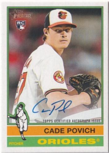2025 Topps Heritage Real One Autograph Cade Povich #ROA-CP card