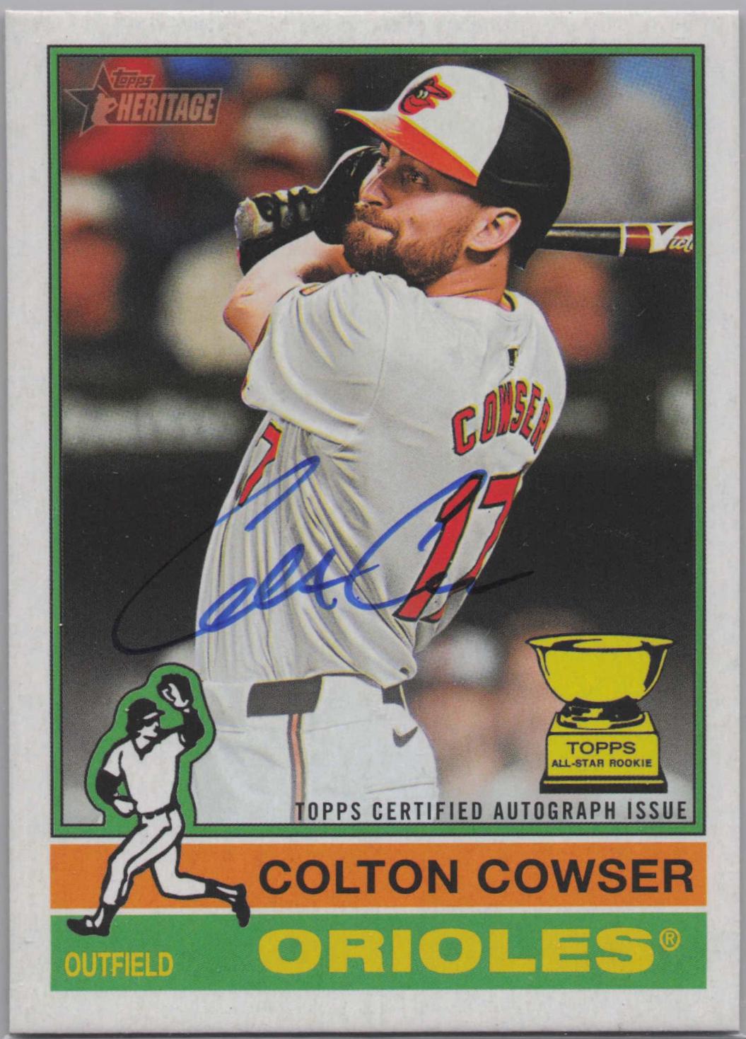 2025 Topps Heritage Real One Autograph Colton Cowser #ROA-CC card