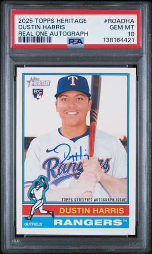 2025 Topps Heritage Real One Autograph Dustin Harris #ROA-DHA card