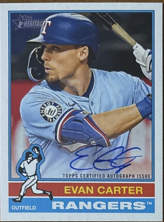2025 Topps Heritage Real One Autograph Evan Carter #ROA-EC card