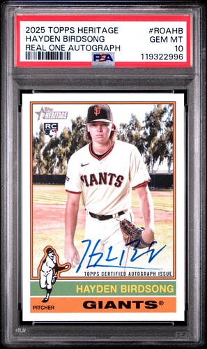 2025 Topps Heritage Real One Autograph Hayden Birdsong #ROA-HB card