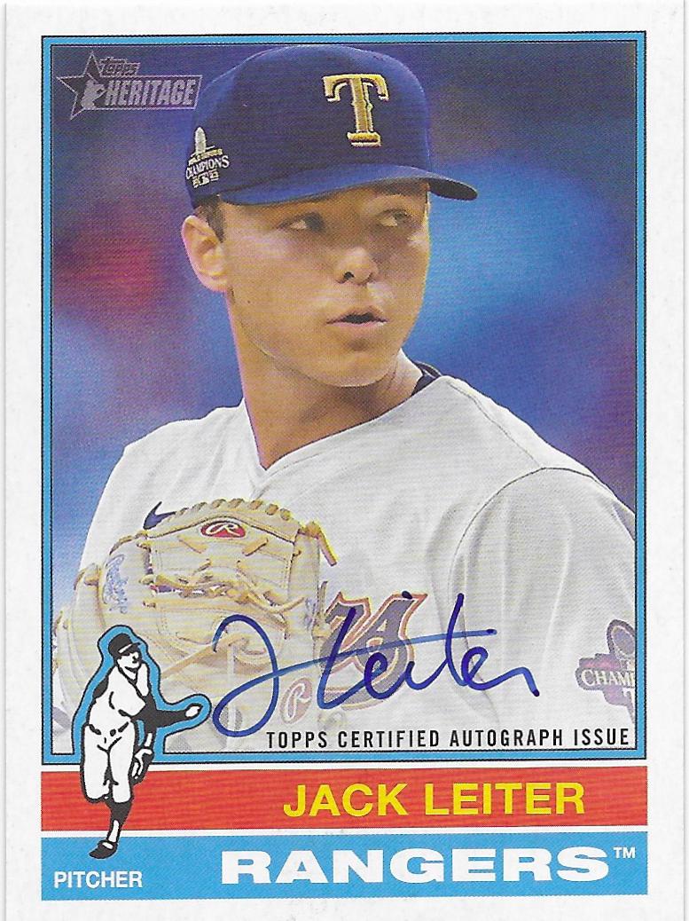 2025 Topps Heritage Real One Autograph Jack Leiter #ROA-JLE card