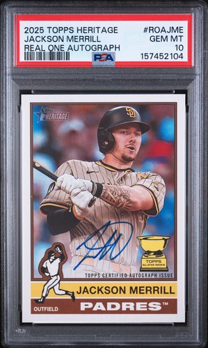 2025 Topps Heritage Real One Autograph Jackson Merrill #ROA-JME card