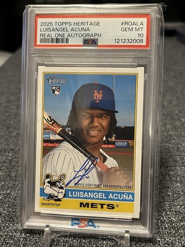 2025 Topps Heritage Real One Autograph Luisangel Acuna #ROA-LA card