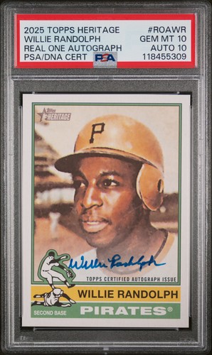 2025 Topps Heritage Real One Autograph Willie Randolph #ROA-WR card