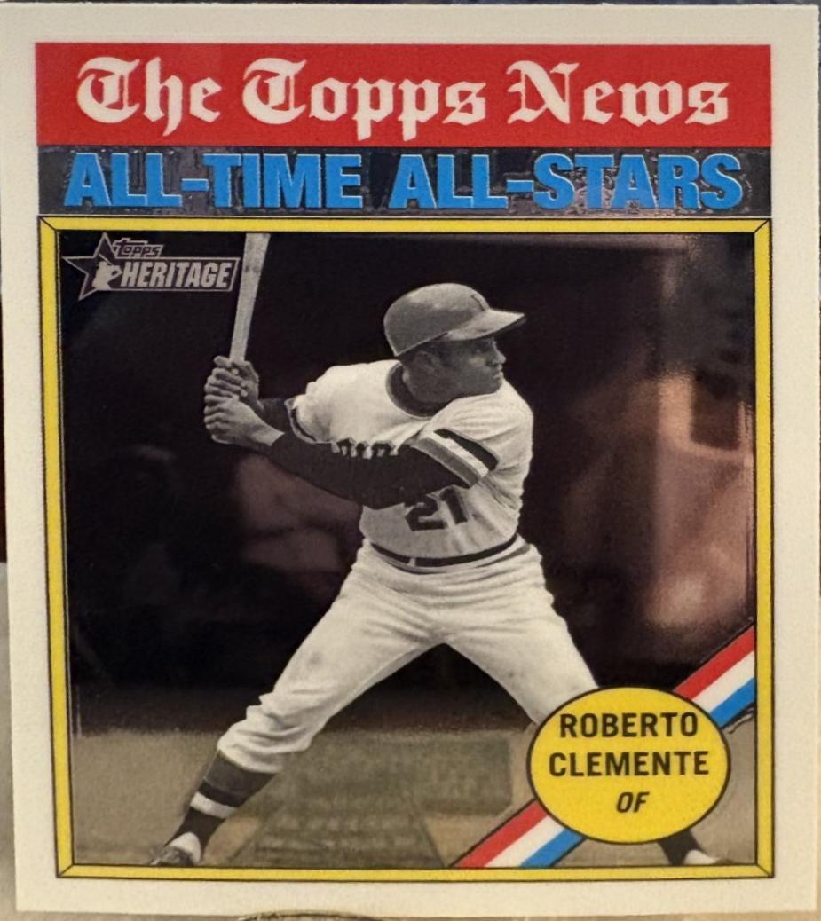 2025 Topps Heritage Roberto Clemente [Chrome Variation] #345 card